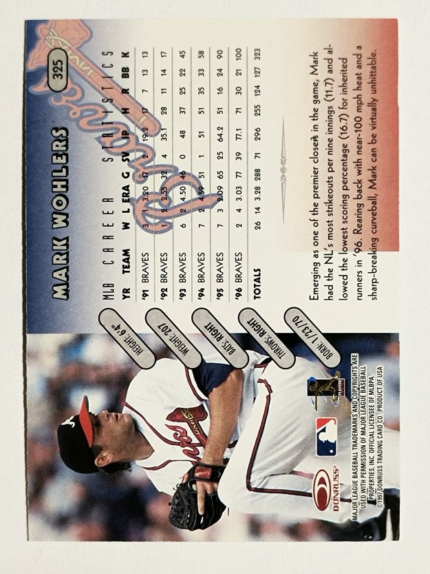 1997 Donruss #325 Mark Wohlers