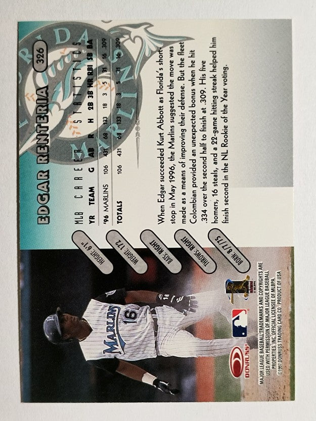 1997 Donruss #326 Edgar Renteria