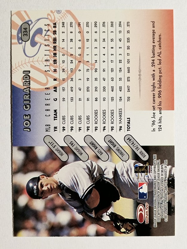 1997 Donruss #334 Joe Girardi