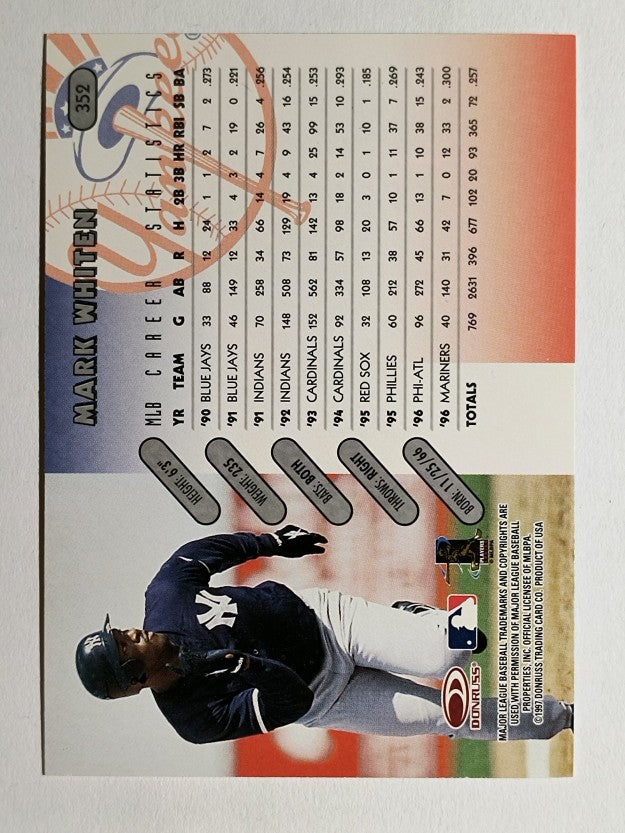 1997 Donruss #352 Mark Whiten
