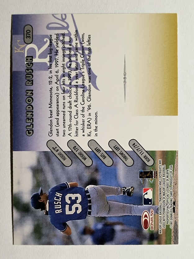 1997 Donruss #370 Glendon Rusch