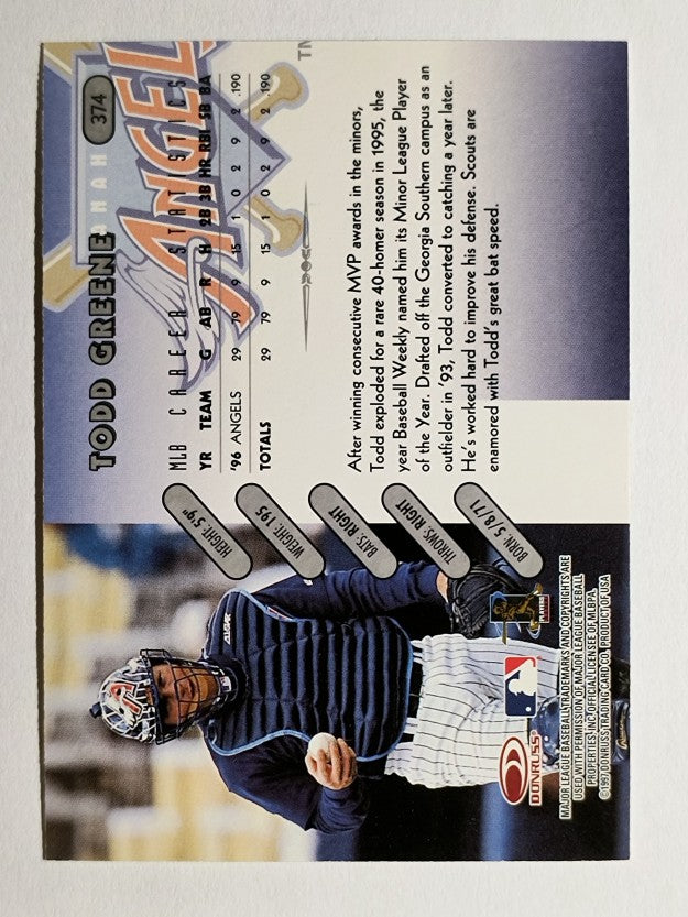 1997 Donruss #374 Todd Greene