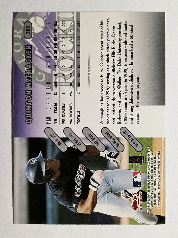 1997 Donruss #385 Quinton McCracken