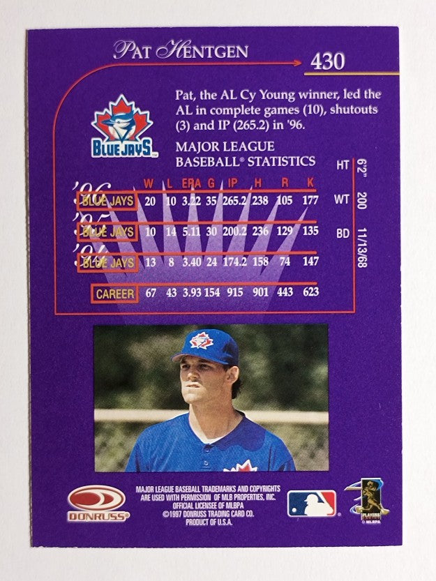 1997 Donruss #430 Pat Hentgen KING
