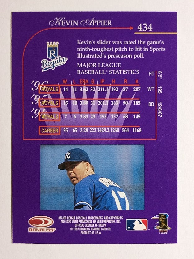 1997 Donruss #434 Kevin Appier KING