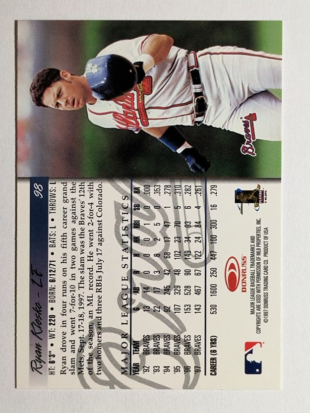 1998 Donruss #98 Ryan Klesko