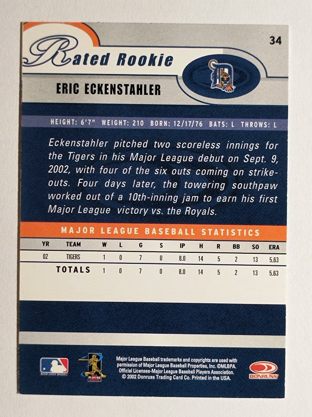 2003 Donruss #34 Eric Eckenstahler RR