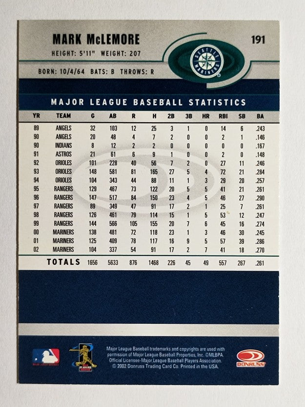 2003 Donruss #191 Mark McLemore
