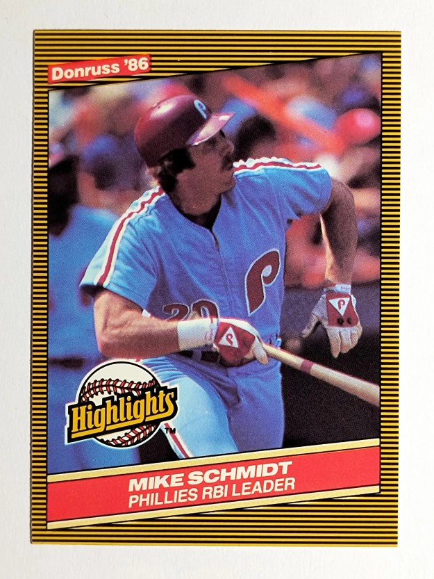 1986 Donruss Highlights #4 Mike Schmidt