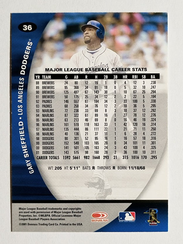 2001 Donruss Class of 2001 #36 Gary Sheffield