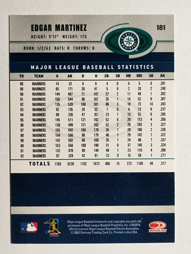 2003 Donruss #181 Edgar Martinez