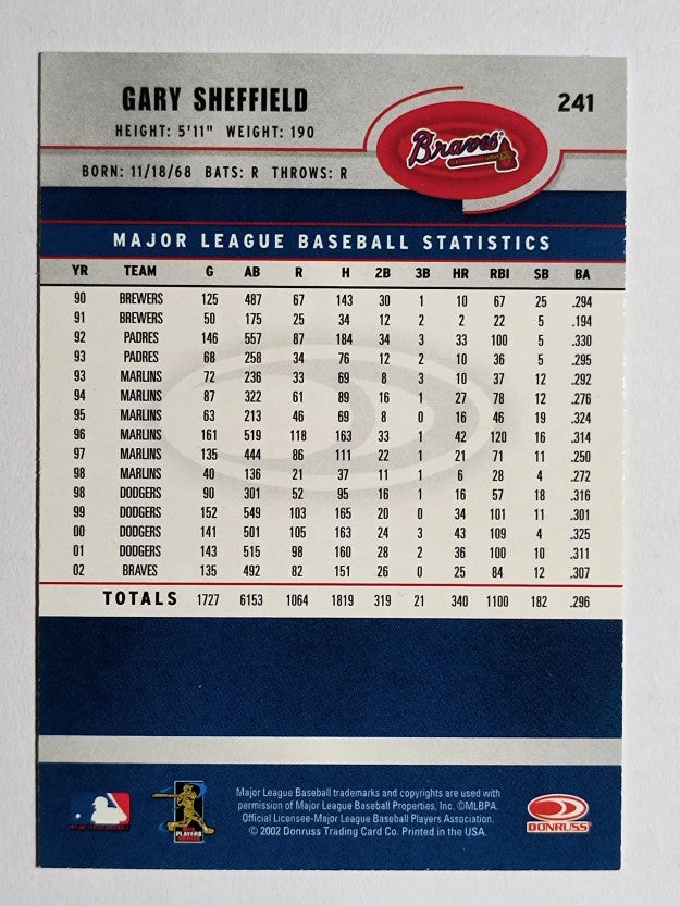 2003 Donruss #241 Gary Sheffield