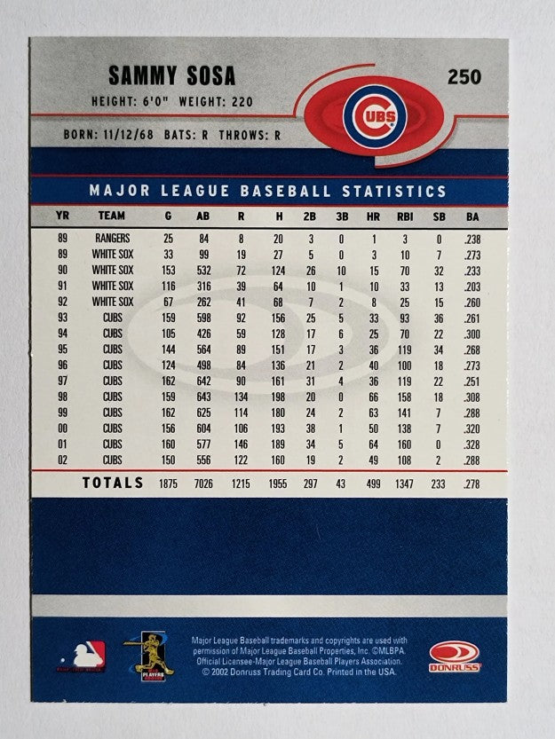 2003 Donruss #250 Sammy Sosa