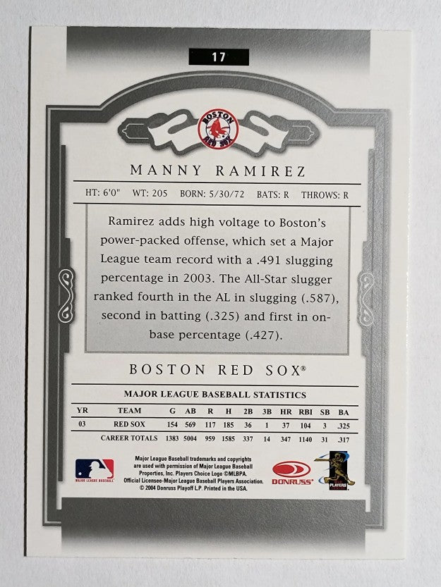 2004 Donruss Classics #17 Manny Ramirez