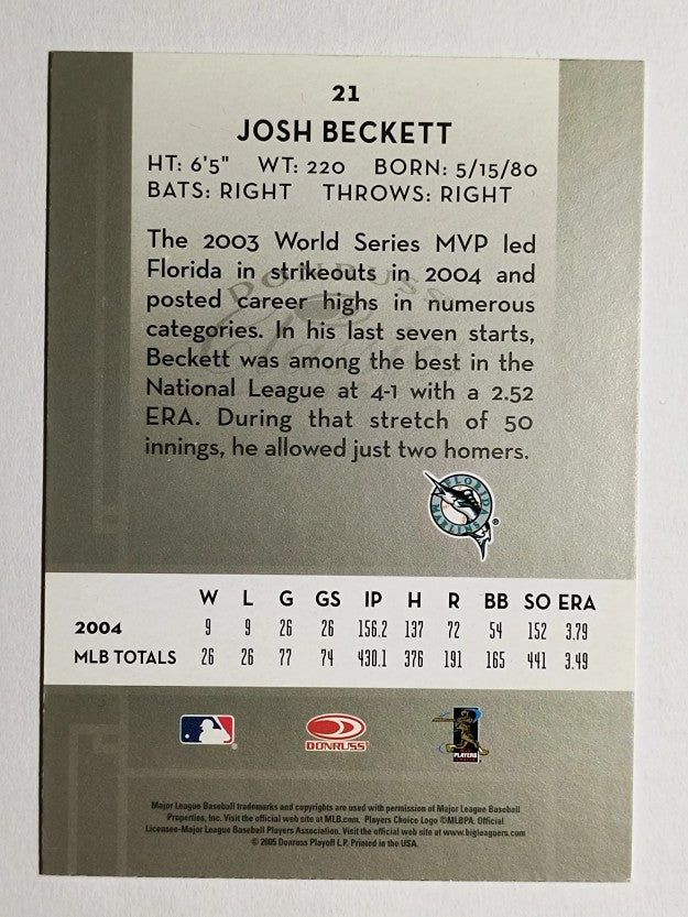 2005 Donruss Classics #21 Josh Beckett