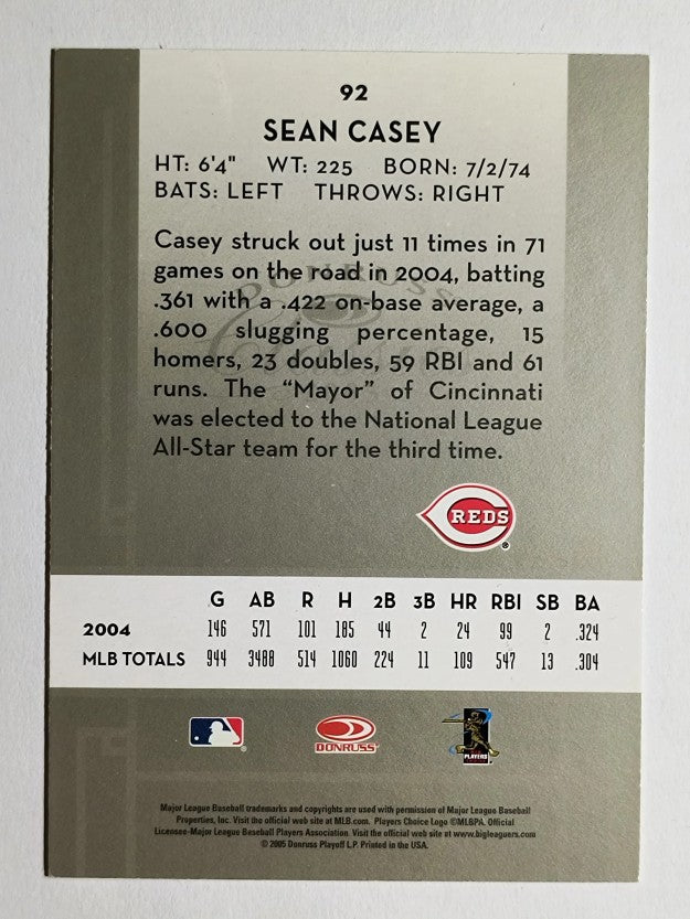 2005 Donruss Classics #92 Sean Casey