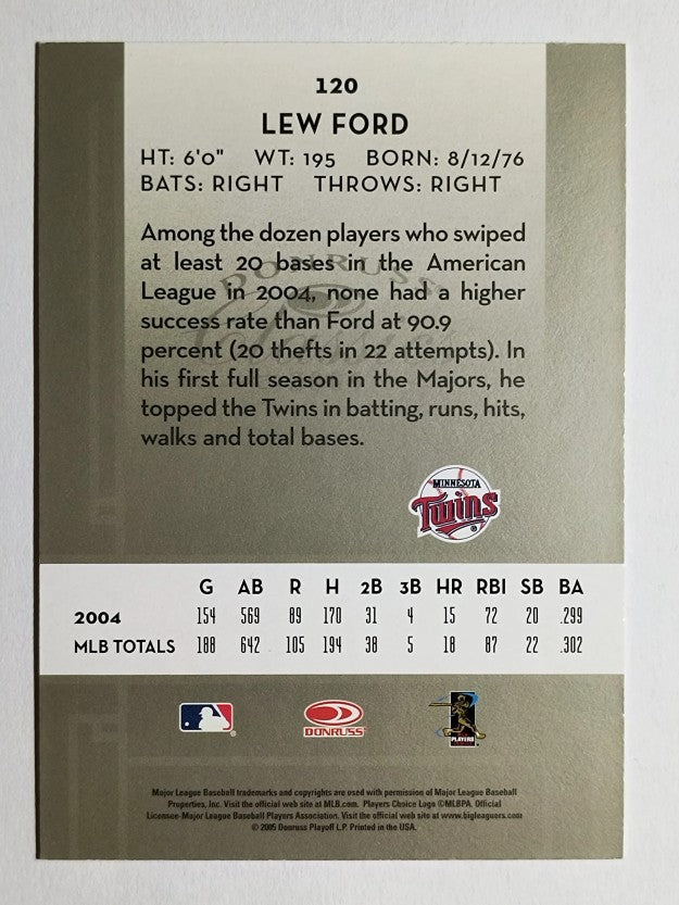 2005 Donruss Classics #120 Lew Ford