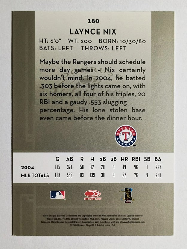2005 Donruss Classics #180 Laynce Nix