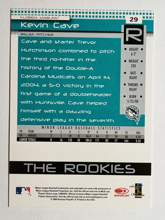 2005 Donruss Rookies #29 Kevin Cave