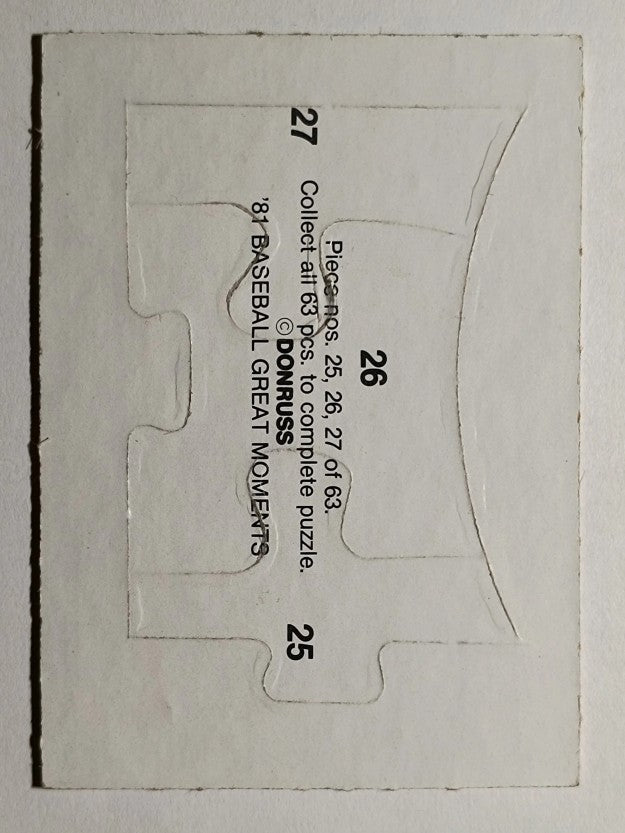 1982 Donruss Babe Ruth Puzzle #25 Ruth Puzzle 25-27