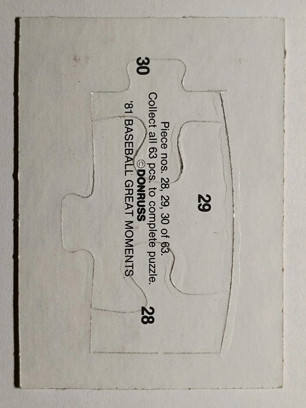 1982 Donruss Babe Ruth Puzzle #28 Ruth Puzzle 28-30