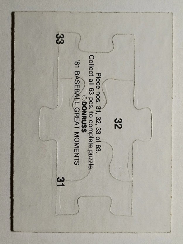 1982 Donruss Babe Ruth Puzzle #31 Ruth Puzzle 29-31