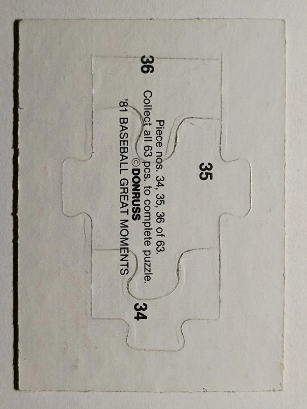 1982 Donruss Babe Ruth Puzzle #34 Ruth Puzzle 34-36