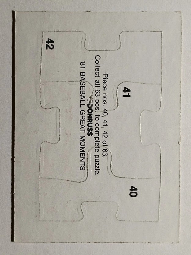 1982 Donruss Babe Ruth Puzzle #40 Ruth Puzzle 40-42