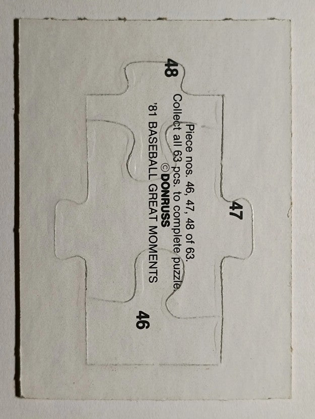 1982 Donruss Babe Ruth Puzzle #46 Ruth Puzzle 46-48