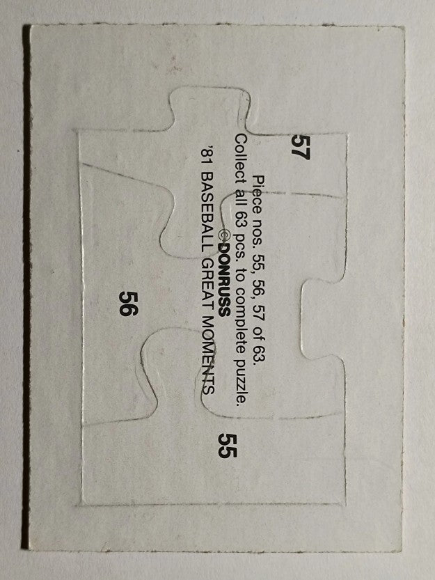 1982 Donruss Babe Ruth Puzzle #55 Ruth Puzzle 55-57