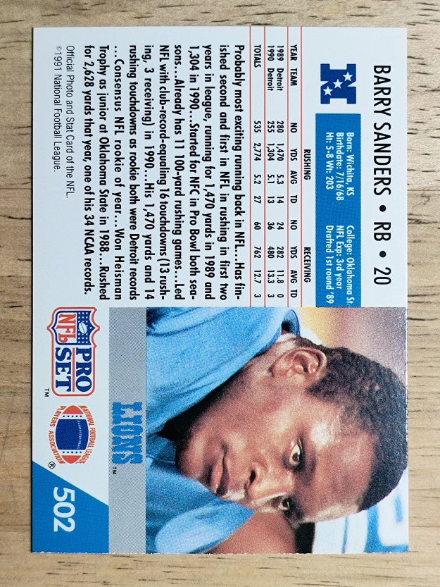 1991 Pro Set #502 Barry Sanders