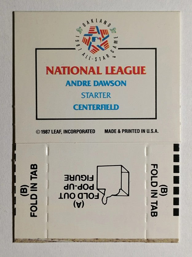 1988 Donruss Pop-Ups #14 Andre Dawson