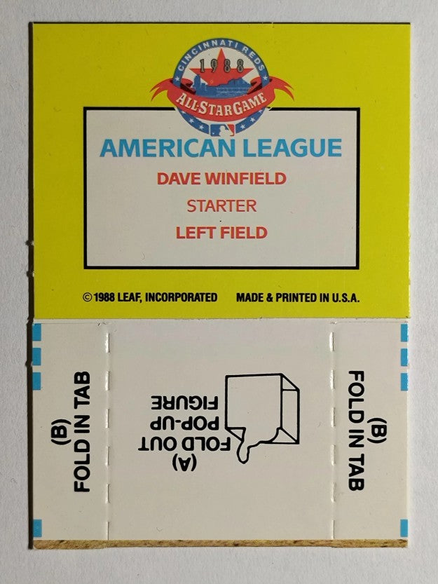1989 Donruss Pop-Ups #NNO Dave Winfield