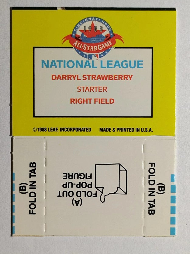 1989 Donruss Pop-Ups #NNO Darryl Strawberry