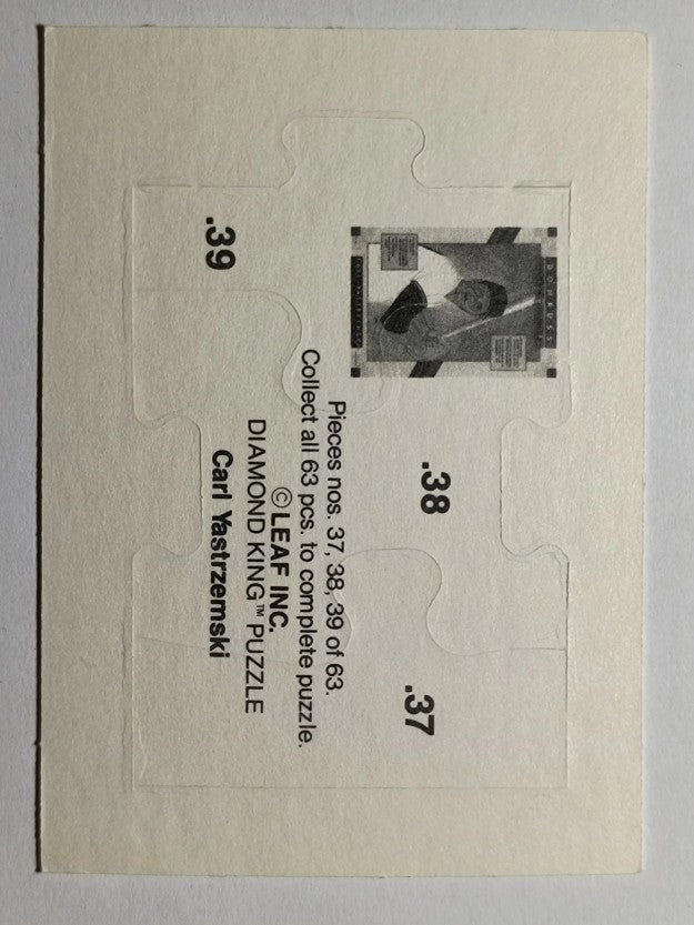 1990 Donruss Carl Yastrzemski Puzzle #37 Yastrzemski Puzzle 37-39