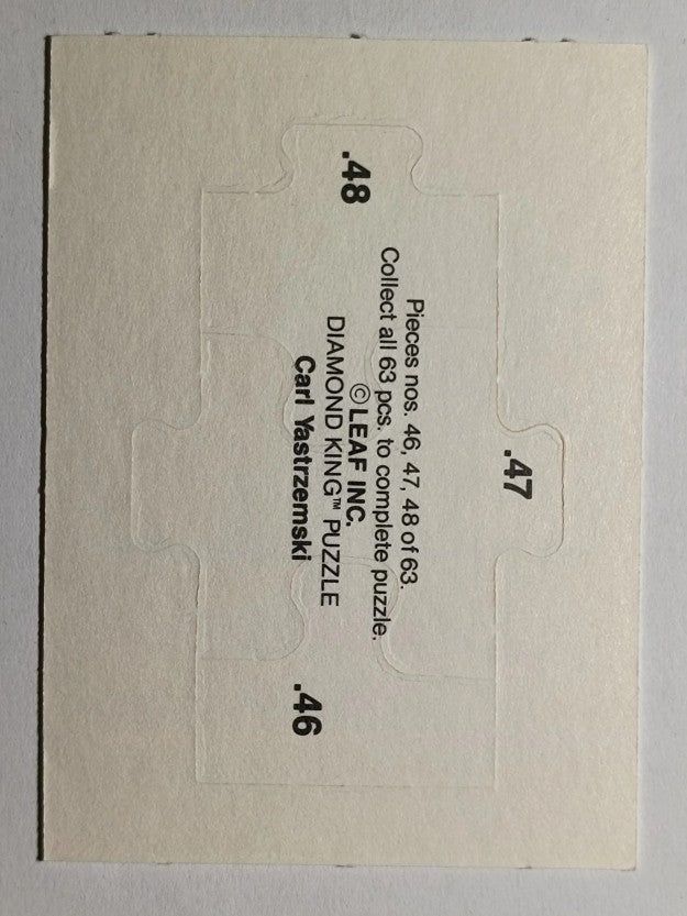 1990 Donruss Carl Yastrzemski Puzzle #46 Yastrzemski Puzzle 46-48