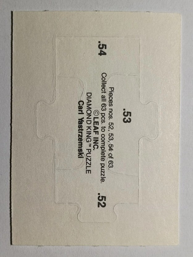 1990 Donruss Carl Yastrzemski Puzzle #52 Yastrzemski Puzzle 52-54