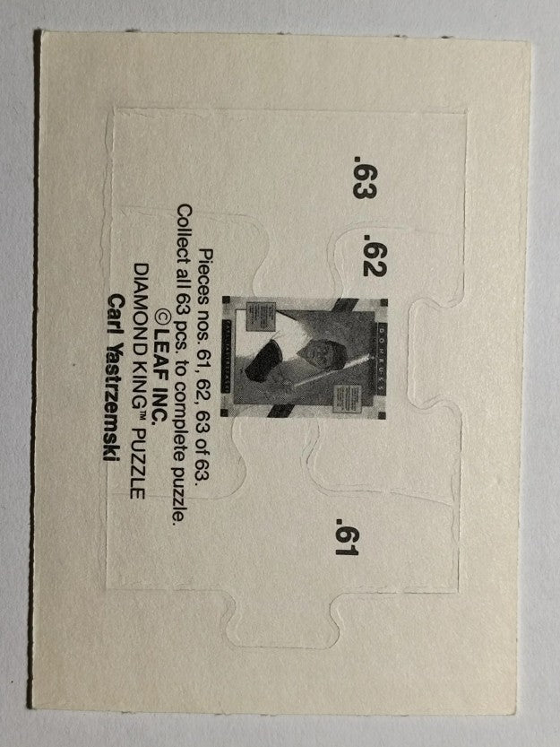 1990 Donruss Carl Yastrzemski Puzzle #61 Yastrzemski Puzzle 61-63