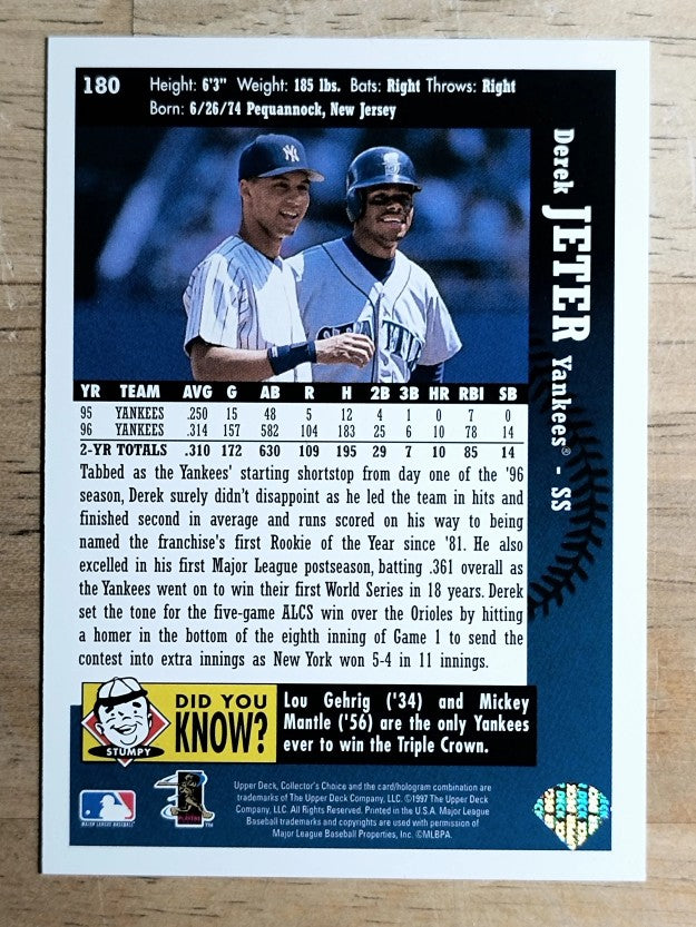 1997 Collector's Choice #180 Derek Jeter