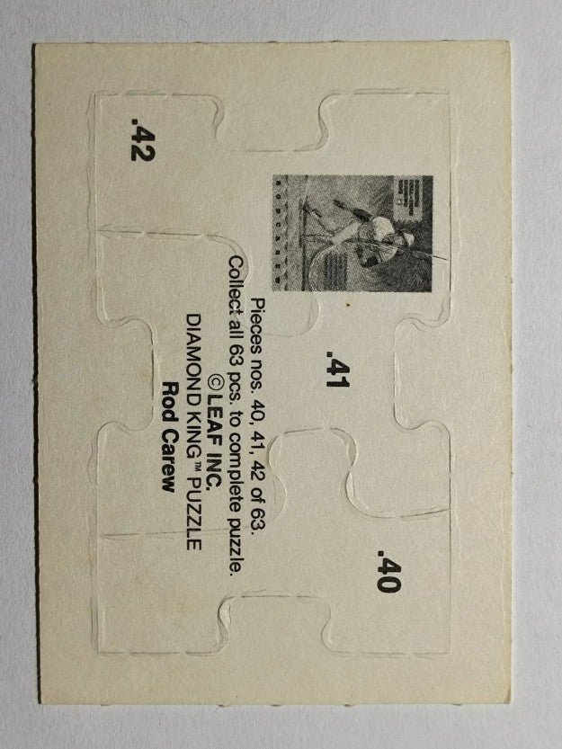 1992 Donruss Rod Carew Puzzle #40 Carew Puzzle 40-42