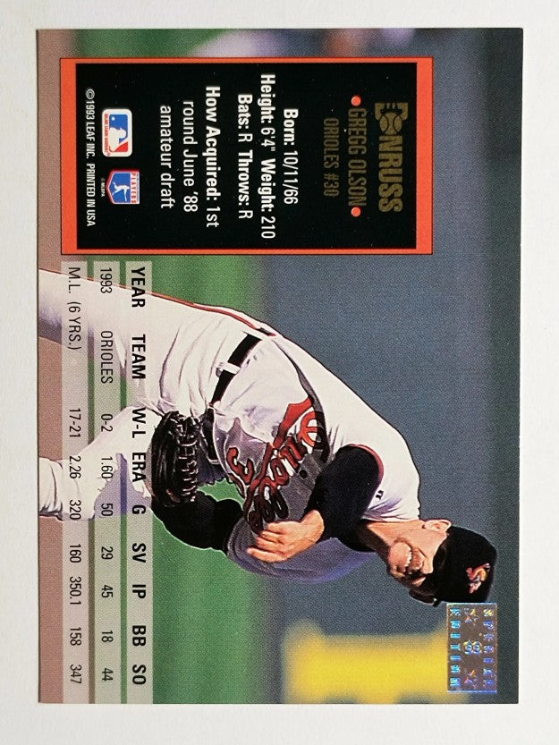 1994 Donruss Special Edition #8 Gregg Olson