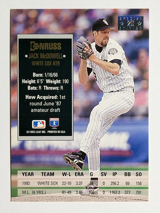 1994 Donruss Special Edition #20 Jack McDowell