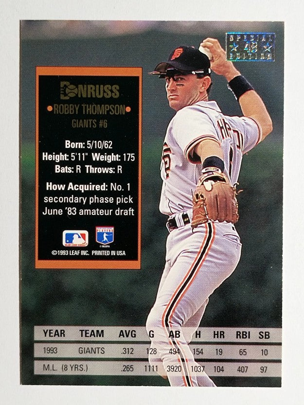 1994 Donruss Special Edition #48 Robby Thompson