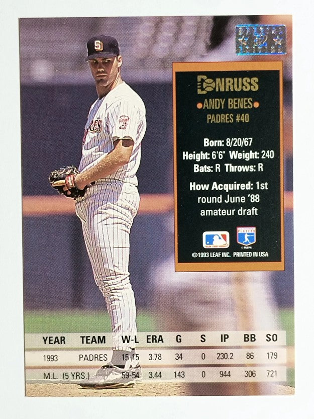 1994 Donruss Special Edition #52 Andy Benes