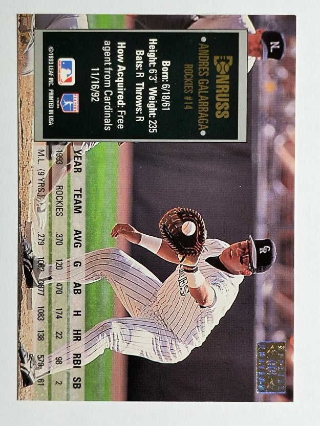 1994 Donruss Special Edition #66 Andres Galarraga