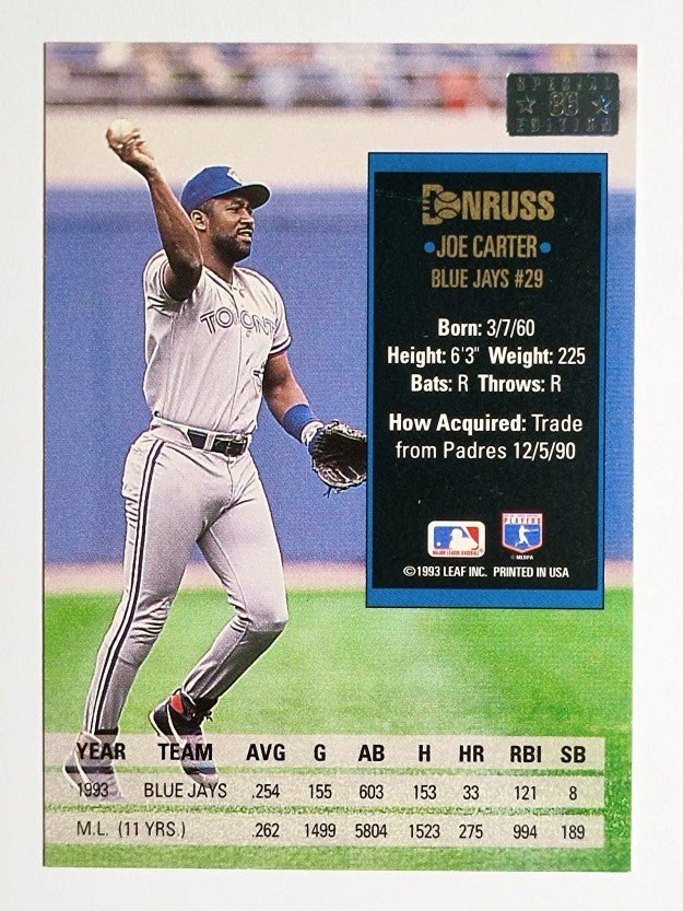 1994 Donruss Special Edition #86 Joe Carter