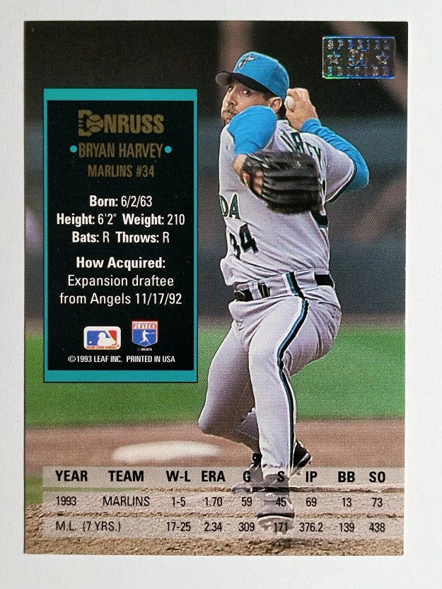 1994 Donruss Special Edition #94 Bryan Harvey