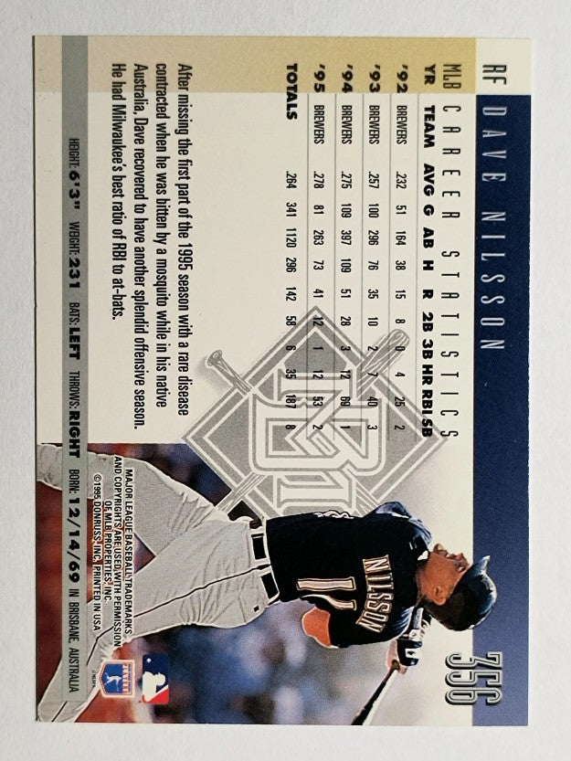 1996 Donruss #356 Dave Nilsson