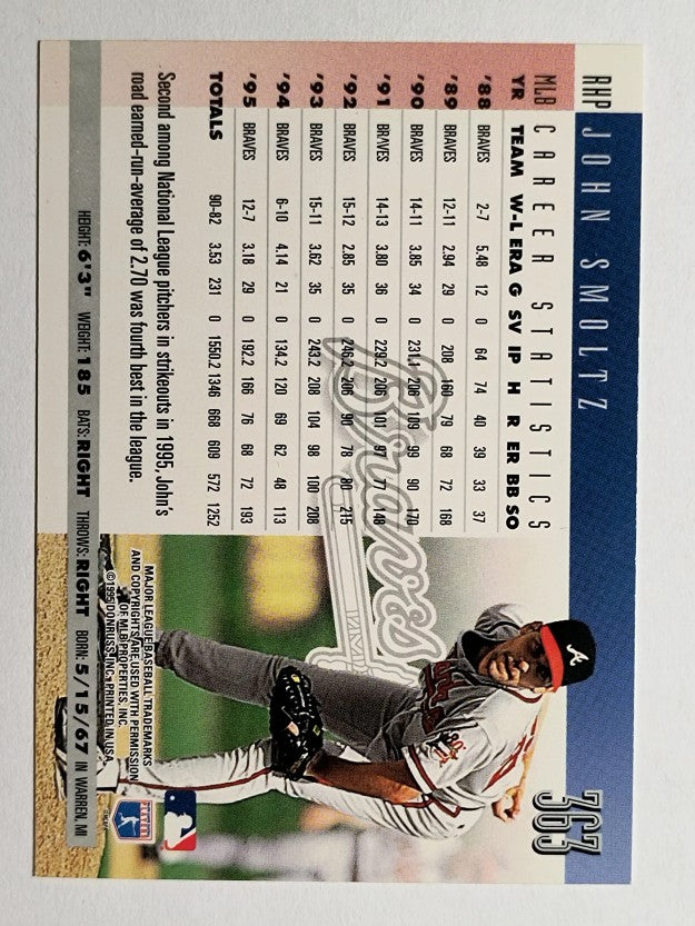 1996 Donruss #363 John Smoltz