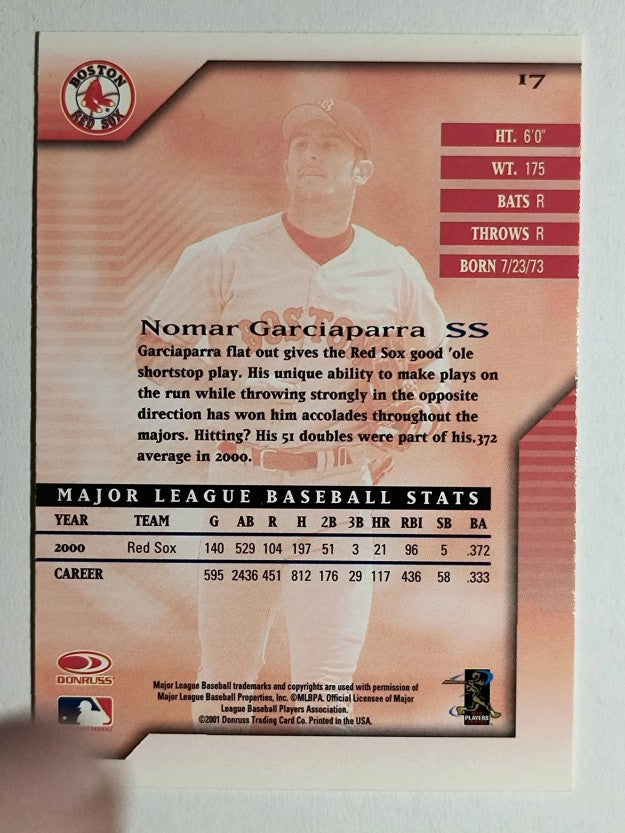 2001 Donruss Signature #17 Nomar Garciaparra (EXMT)